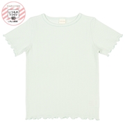 [キッズ]いつものＴシャツ　半袖　テレコ素材　グリーン