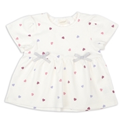 [ベビー]半袖　チュニック　柄　オフホワイト