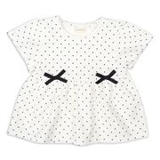 [ベビー]半袖　チュニック　柄　ブラック