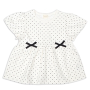 [キッズ]半袖　チュニック　柄　ブラック