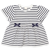 [キッズ]半袖　チュニック　柄　ネイビー