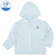 [キッズ]パーカー　遮熱　サックス