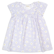 [ベビー]半袖　ワンピース　総柄　パープル