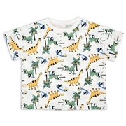 [キッズ]半袖　Ｔシャツ　総柄　グリーン