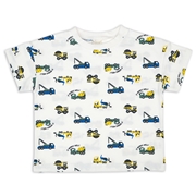 [キッズ]半袖　Ｔシャツ　総柄　ブルー