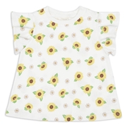 [キッズ]半袖　Ｔシャツ　総柄　イエロー