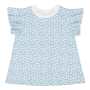 [キッズ]半袖　Ｔシャツ　総柄　ブルー