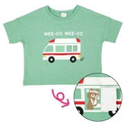 [ベビー]半袖　Ｔシャツ　きになる救急車