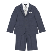 [120・130cm]スーツセット　2つボタン　細身　ブルー