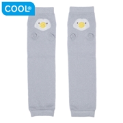 [ベビー]レッグウォーマー　メッシュ　ぺんぎん　グレー