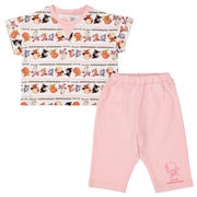 [ベビー]ガゼット付きパジャマ　アンパンマン　ピンク