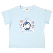 [キッズ]サガラ刺繍Ｔシャツ　アンパンマン　サックス