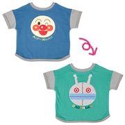[キッズ]どっちも前だよＴシャツ　アンパンマン　ネイビー