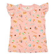 [ベビー]お菓子総柄Ｔシャツ　アンパンマン　オレンジ