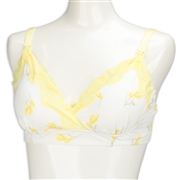 ナチュラルフィットブラ　花柄　イエロー