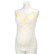 カップ付キャミソール　花柄　イエロー