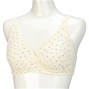 ノンワイヤーブラ　小花柄　アイボリー