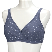 ノンワイヤーブラ　小花柄　ブルー