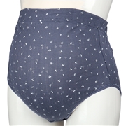 ショーツ　深ばき　小花柄　ブルー