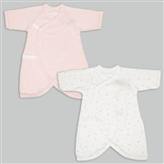 コンビ肌着２枚組スナップ長袖　ピンク