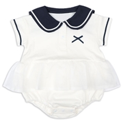 半袖セーラーロンパース　オフホワイト