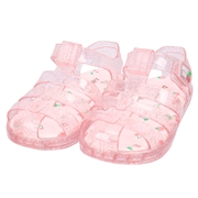 [14.0~17.0cm]クリアサンダル　ピンク