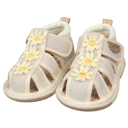 [12.5~14.0cm]お花サンダル　ホワイト