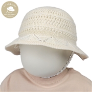 [44~48cm]丸天ハット　柄編みサーモ　アイボリー