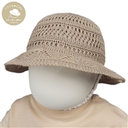 [44~48cm]丸天ハット　柄編みサーモ　ブラウン