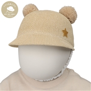 [44~48cm]耳付きキャップ　ペーパーサーモ　アイボリー