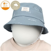 [44~48cm]ハット　アニマルプリント　日よけ付き　ブルー