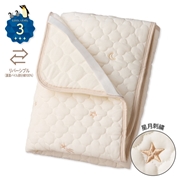 [レギュラーサイズ]リバーシブル ひんやり敷きパッド 超冷感 星月刺繍