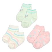 [ベビー]アンクルソックス3足組　うさぎゼリー