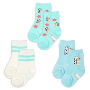 [ベビー]クルーソックス3足組　ちんあなご