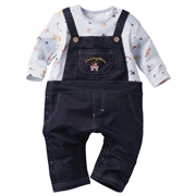 長袖　プレオール　オーバーオール風　お城