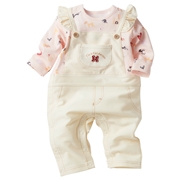 長袖　プレオール　オーバーオール風　リボン