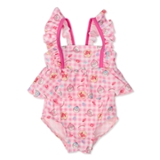 [キッズ]ワンピース水着 アンパンマン ピンク