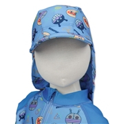 [48～50cm]総柄スイムキャップ アンパンマン サックス