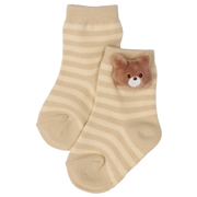 [ベビー]ぬいぐるみ付きソックス　くま