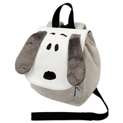 スヌーピー　ハーネス付きリュック　グレー