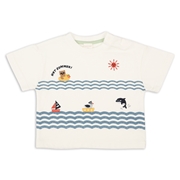 [ベビー]半袖Ｔシャツ　部分刺しゅう　オフホワイト