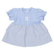 [ベビー]半袖チュニックティアード　サックス