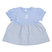 [キッズ]半袖チュニックティアード　サックス