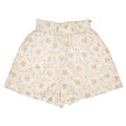 [キッズ]ショートパンツ　花柄 イエロー