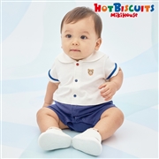 [ベビー] ショートオール ホワイト[ミキハウス　ホットビスケッツ]