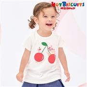 [キッズ] Ｔシャツ ホワイト[ミキハウス　ホットビスケッツ]