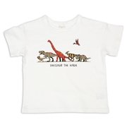 [キッズ]半袖Tシャツ　パネル　オフホワイト