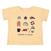 [ベビー]半袖Tシャツ　パネル　オレンジ