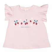 [ベビー]半袖Tシャツ　パネル　ピンク