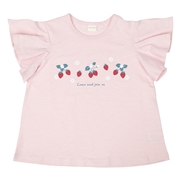 [キッズ]半袖Tシャツ　パネル　ピンク